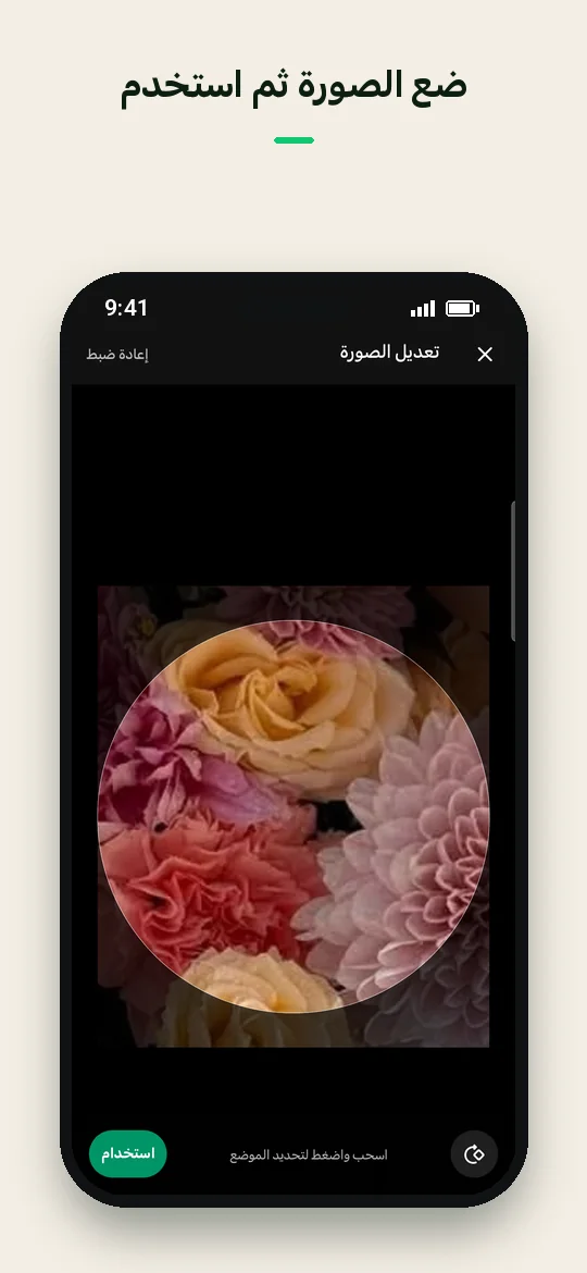 ضع الصورة ثم استخدم — Haydai