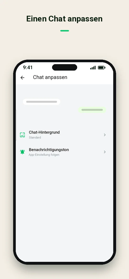 Einen Chat anpassen — Haydai