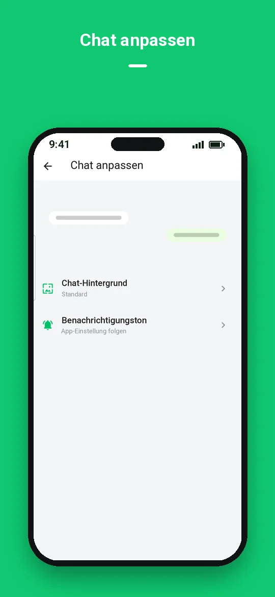 Chat anpassen — Haydai