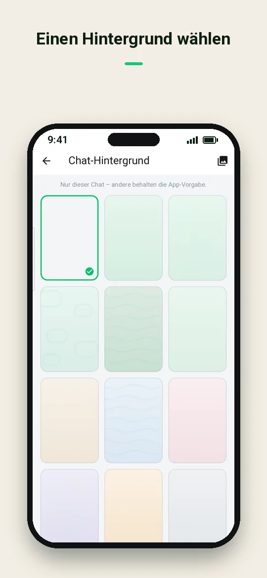 Einen Hintergrund wählen — Haydai
