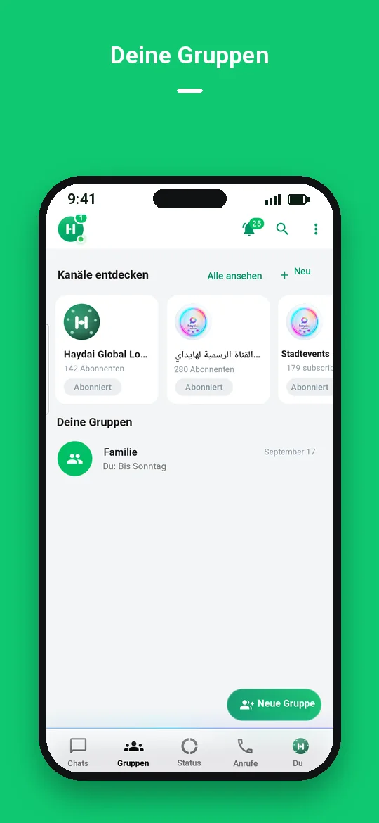 Deine Gruppen — Haydai