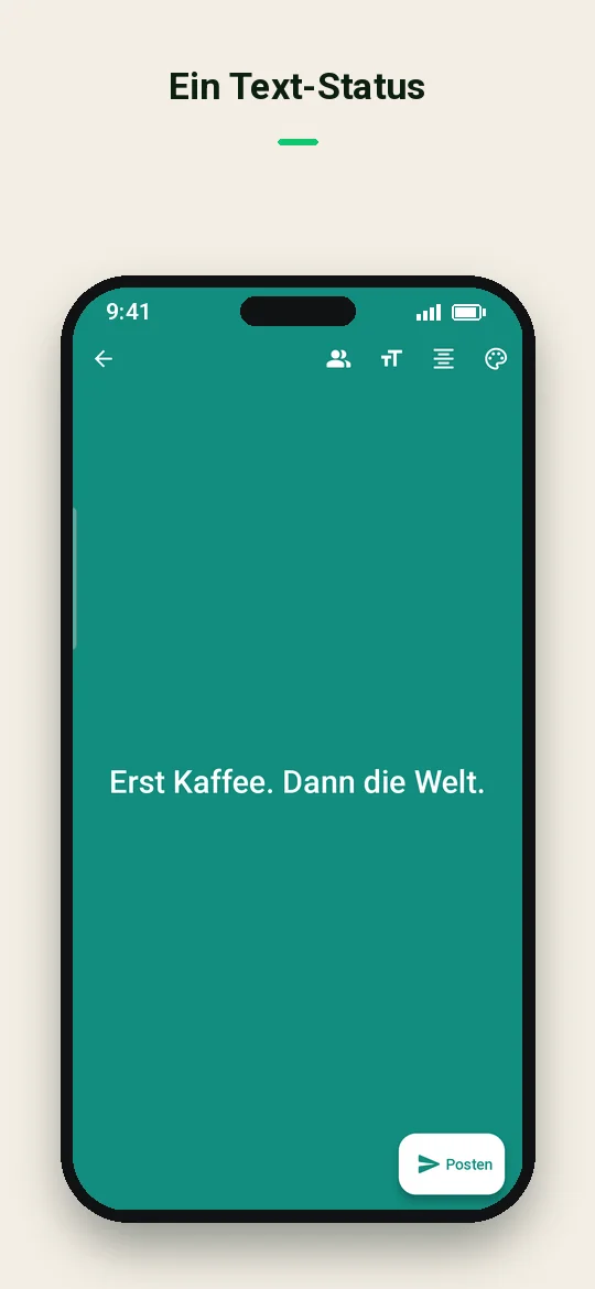 Ein Text-Status — Haydai