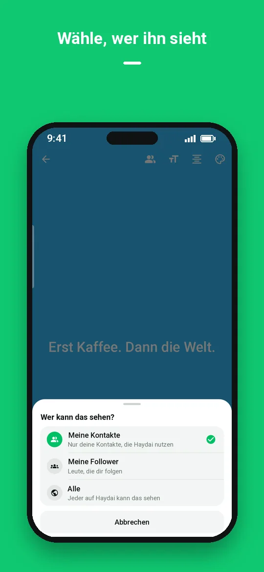 Wähle, wer ihn sieht — Haydai