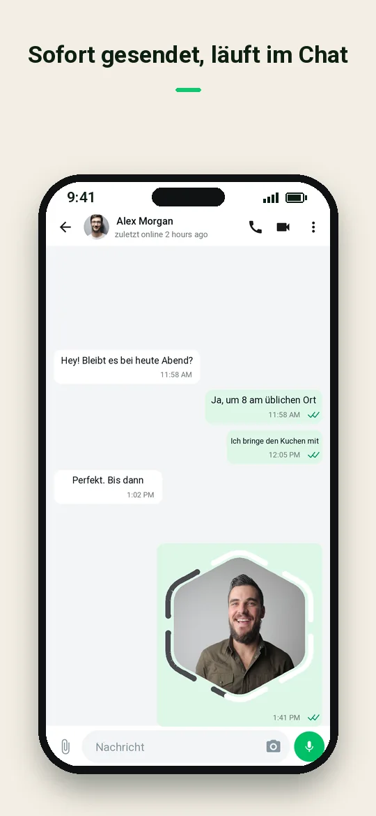 Sofort gesendet, läuft im Chat — Haydai