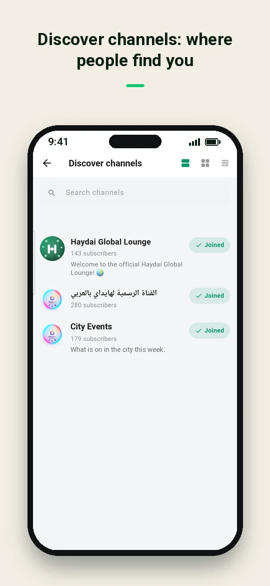 Discover channels: where people find you — Haydai