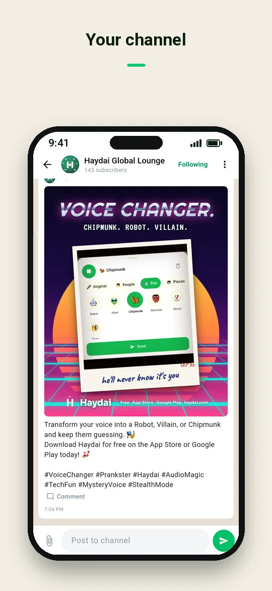 Your channel — Haydai