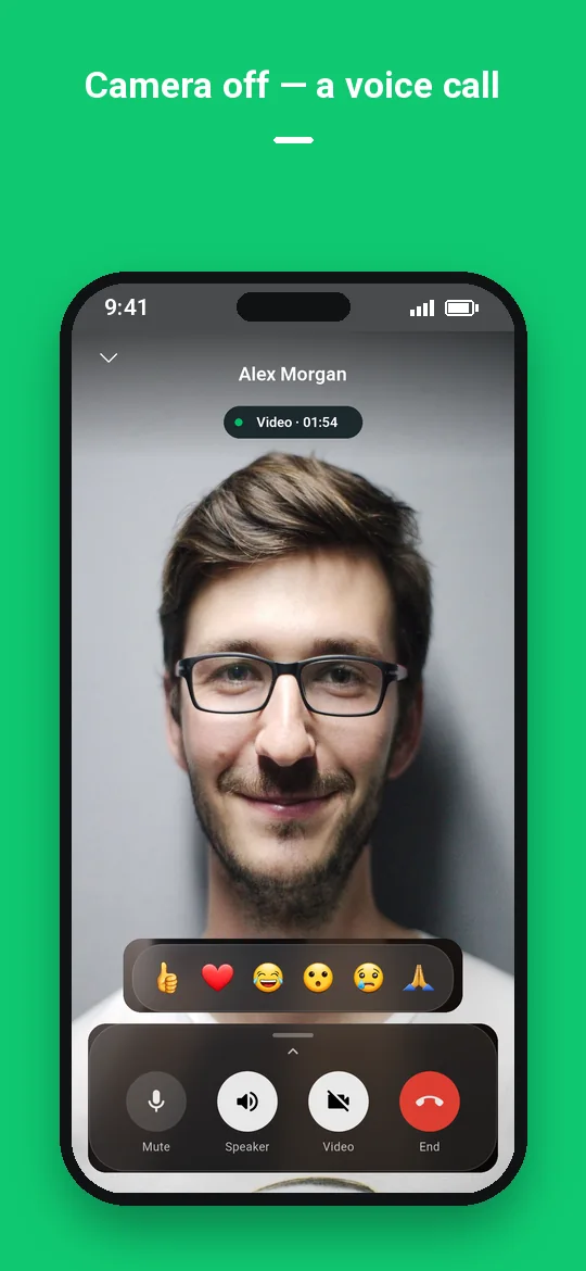 Camera off — a voice call — Haydai