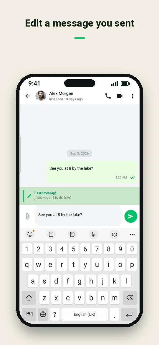 Edit a message you sent — Haydai