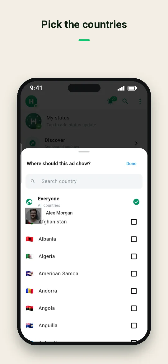 Pick the countries — Haydai