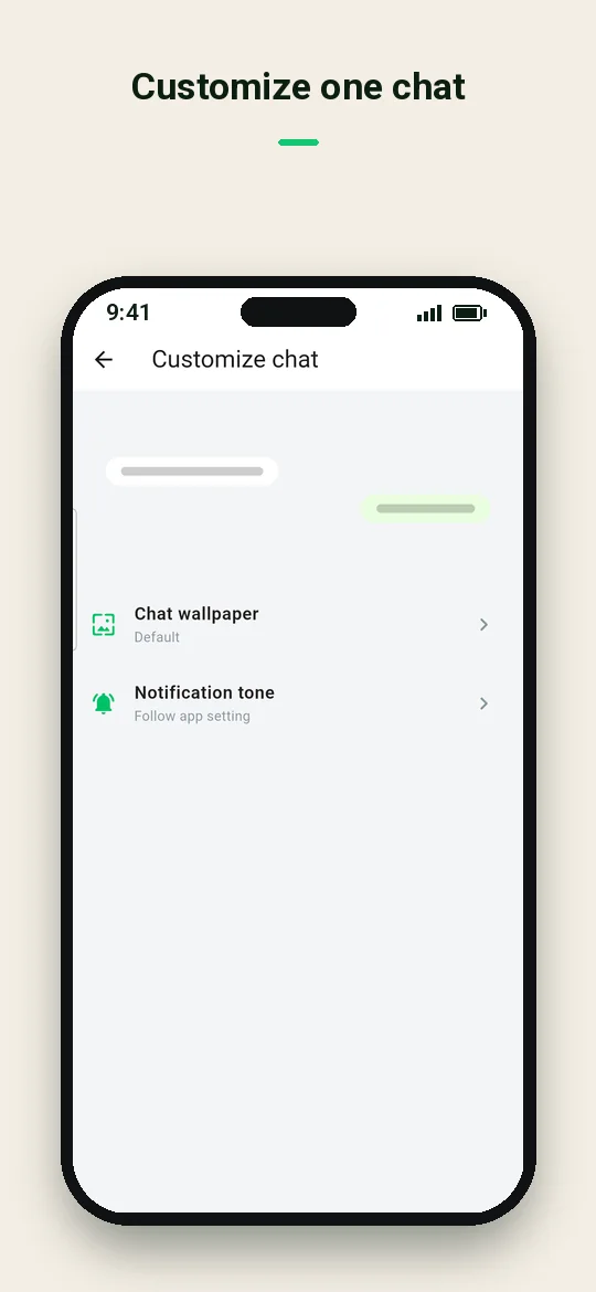 Customize one chat — Haydai