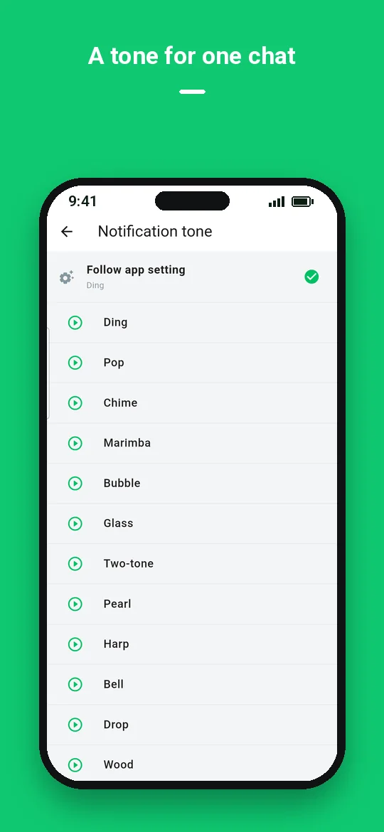 A tone for one chat — Haydai