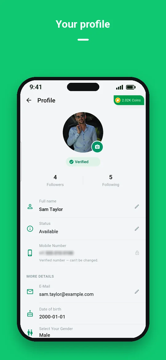 Your profile — Haydai