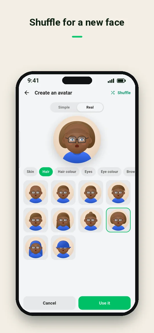 Shuffle for a new face — Haydai
