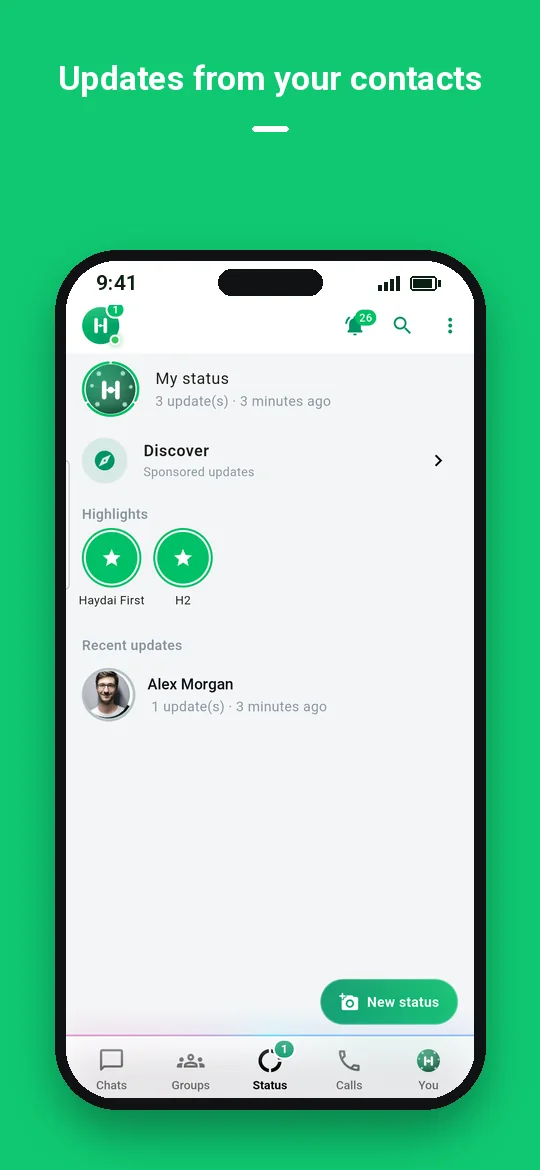 Updates from your contacts — Haydai
