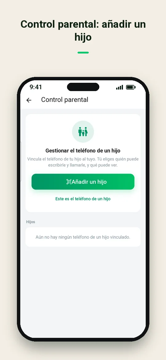 Control parental: añadir un hijo — Haydai