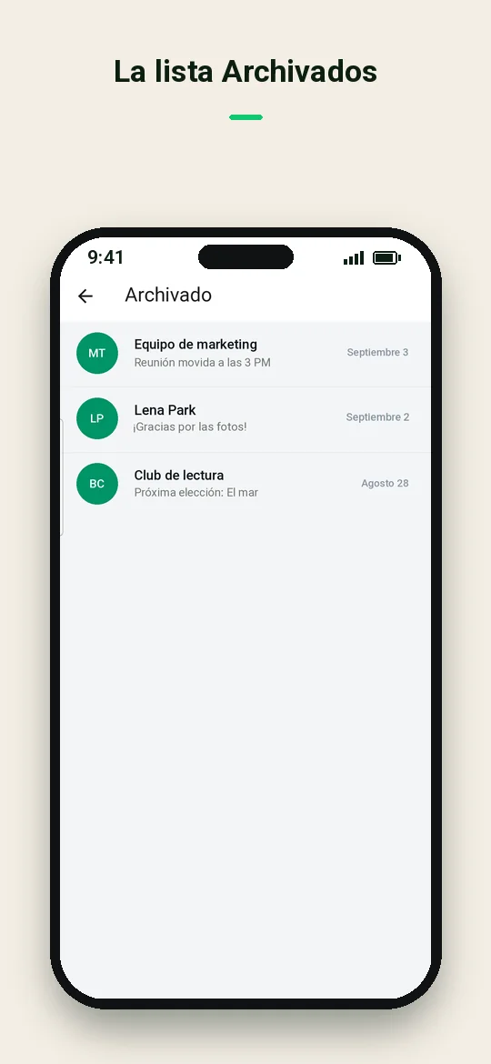 La lista Archivados — Haydai
