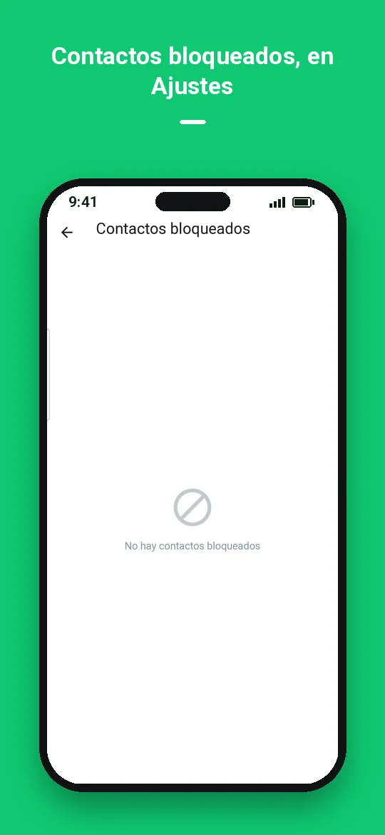 Contactos bloqueados, en Ajustes — Haydai