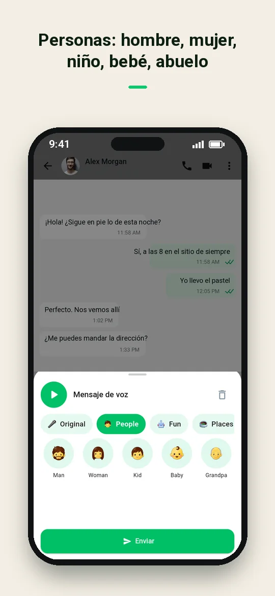 Personas: hombre, mujer, niño, bebé, abuelo — Haydai