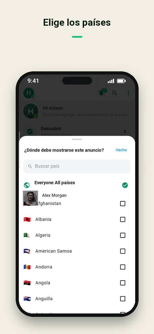 Elige los países — Haydai
