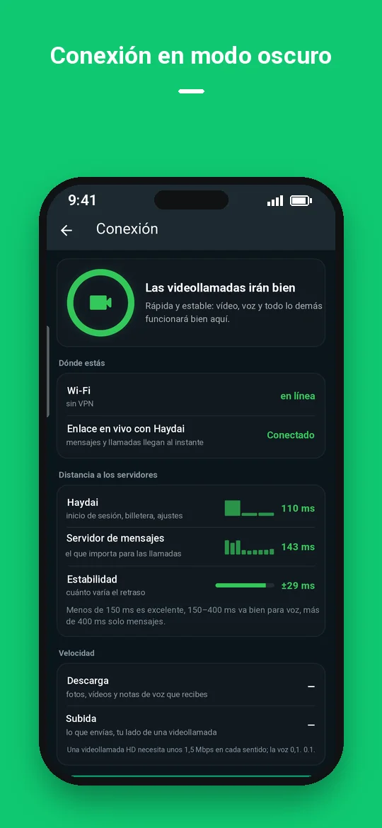 Conexión en modo oscuro — Haydai