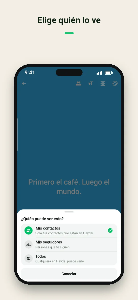 Elige quién lo ve — Haydai
