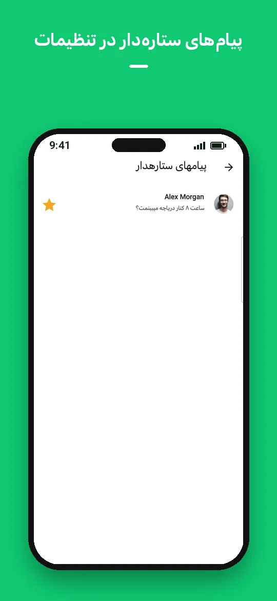 پیام‌های ستاره‌دار در تنظیمات — Haydai