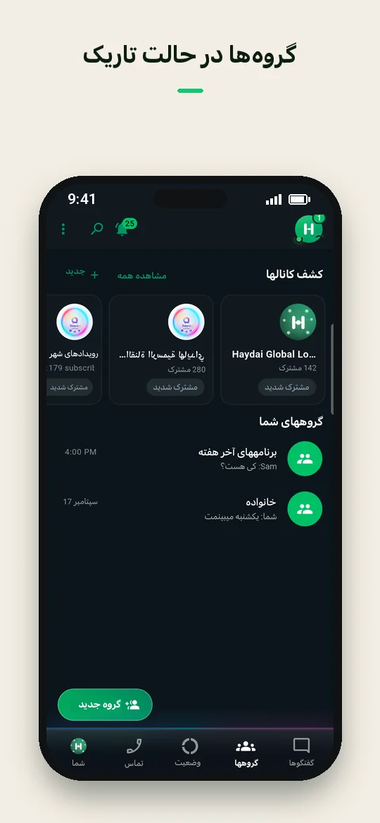 گروه‌ها در حالت تاریک — Haydai