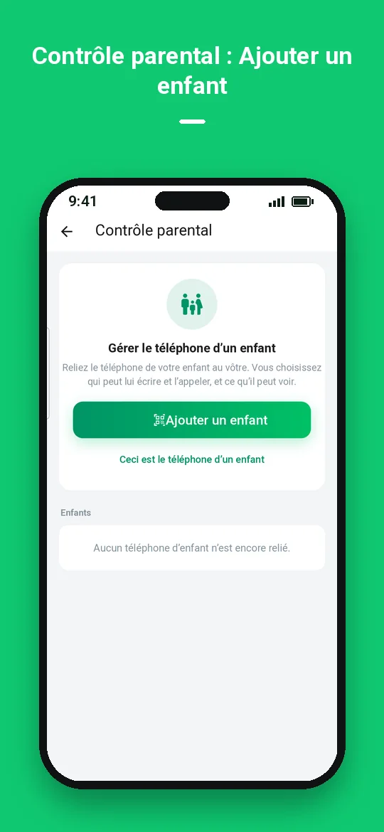 Contrôle parental : Ajouter un enfant — Haydai