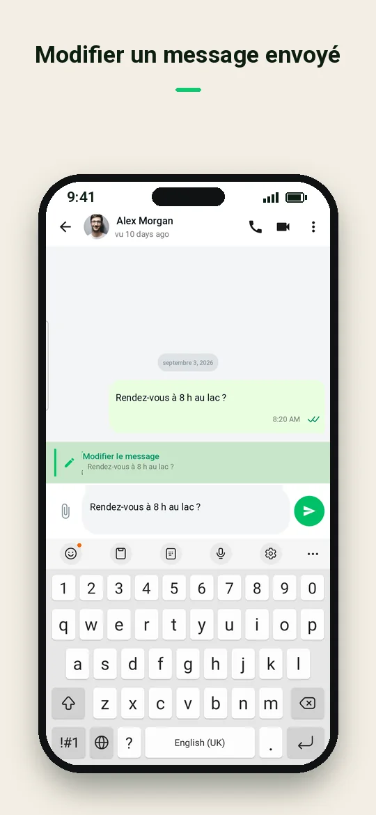 Modifier un message envoyé — Haydai