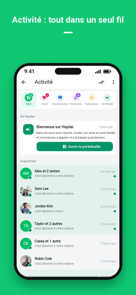 Activité : tout dans un seul fil — Haydai