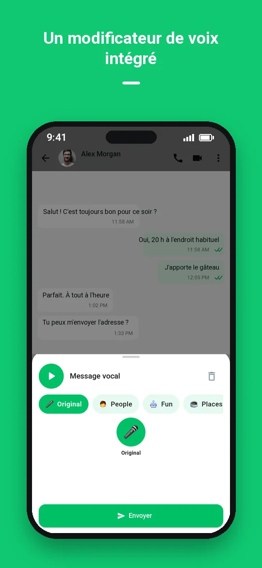 Un modificateur de voix intégré — Haydai