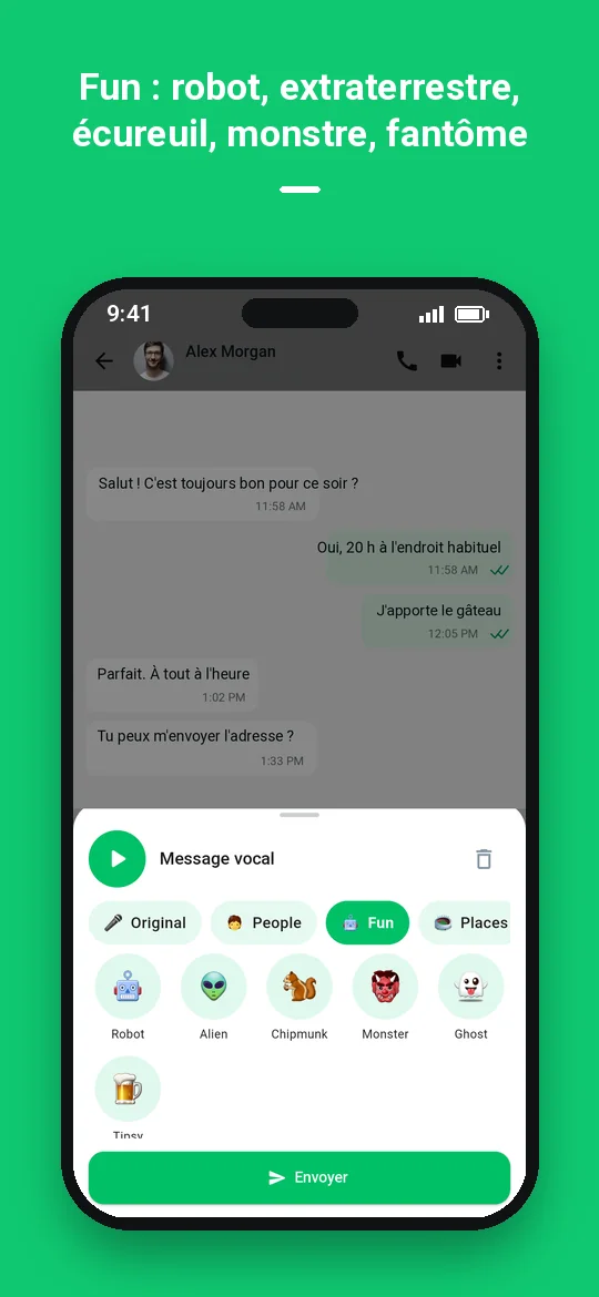 Fun : robot, extraterrestre, écureuil, monstre, fantôme — Haydai