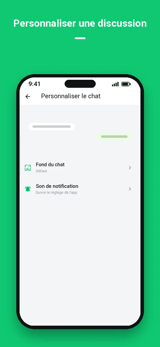 Personnaliser une discussion — Haydai