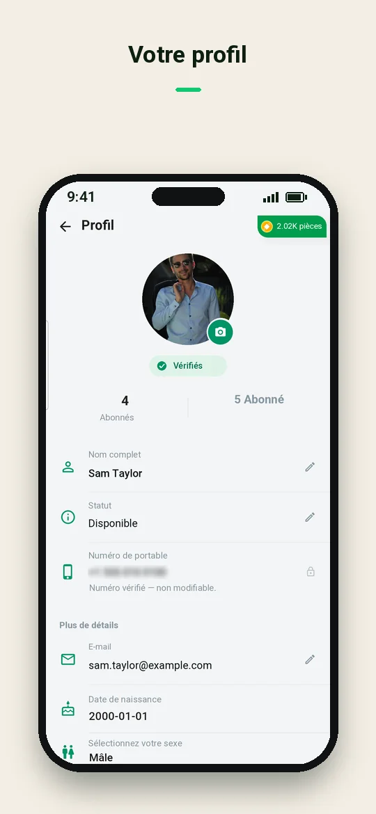 Votre profil — Haydai