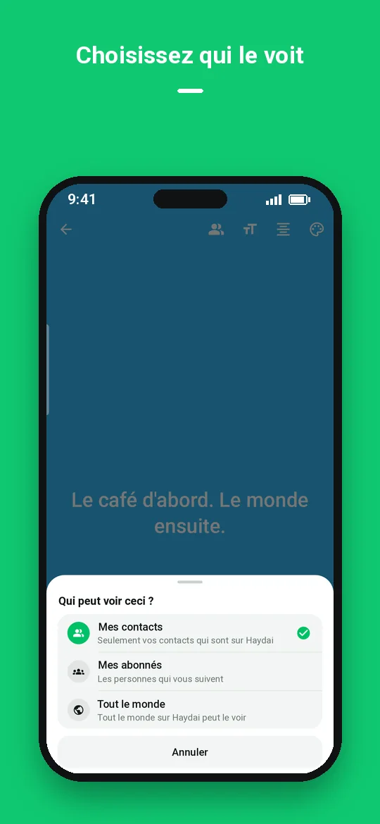 Choisissez qui le voit — Haydai