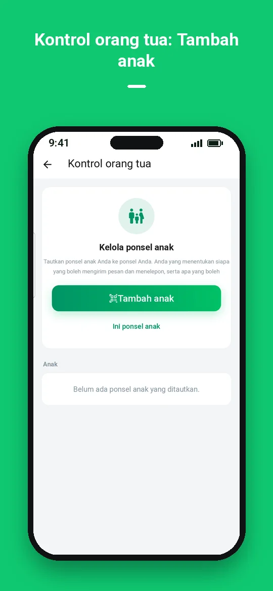 Kontrol orang tua: Tambah anak — Haydai
