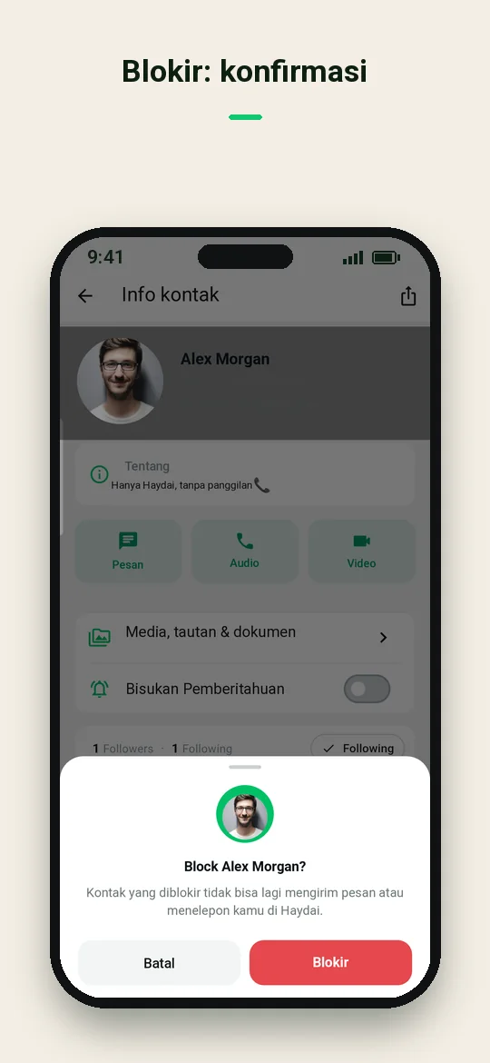 Blokir: konfirmasi — Haydai