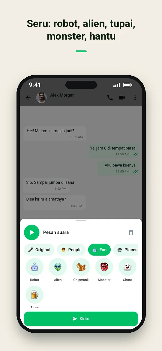 Seru: robot, alien, tupai, monster, hantu — Haydai