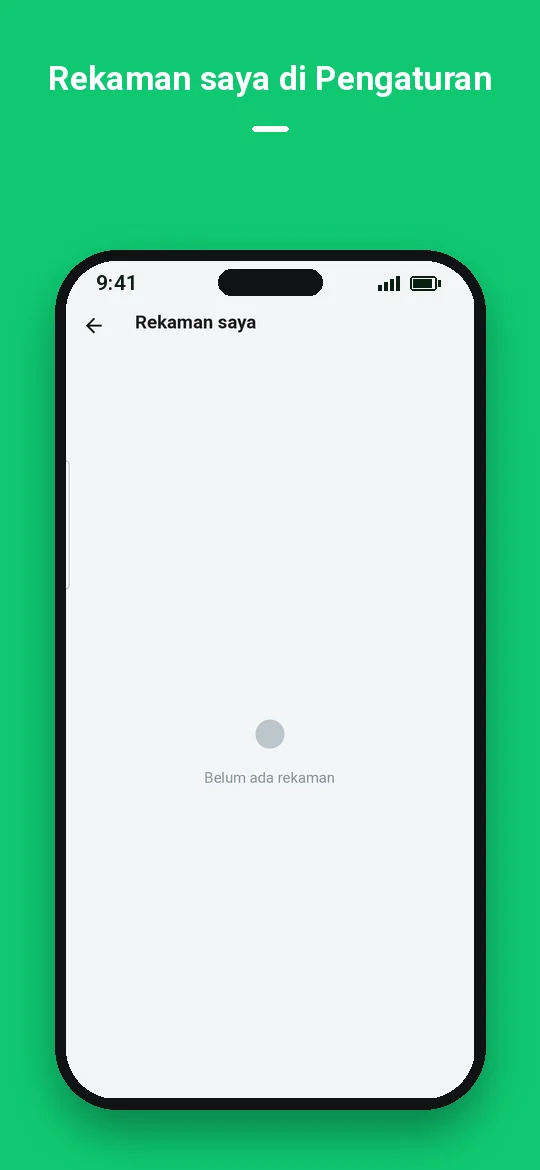 Rekaman saya di Pengaturan — Haydai