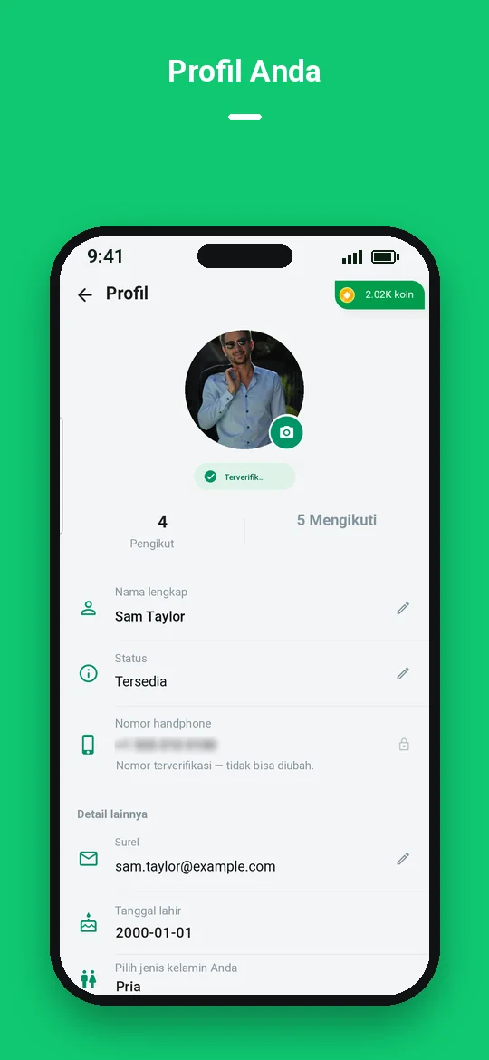 Profil Anda — Haydai