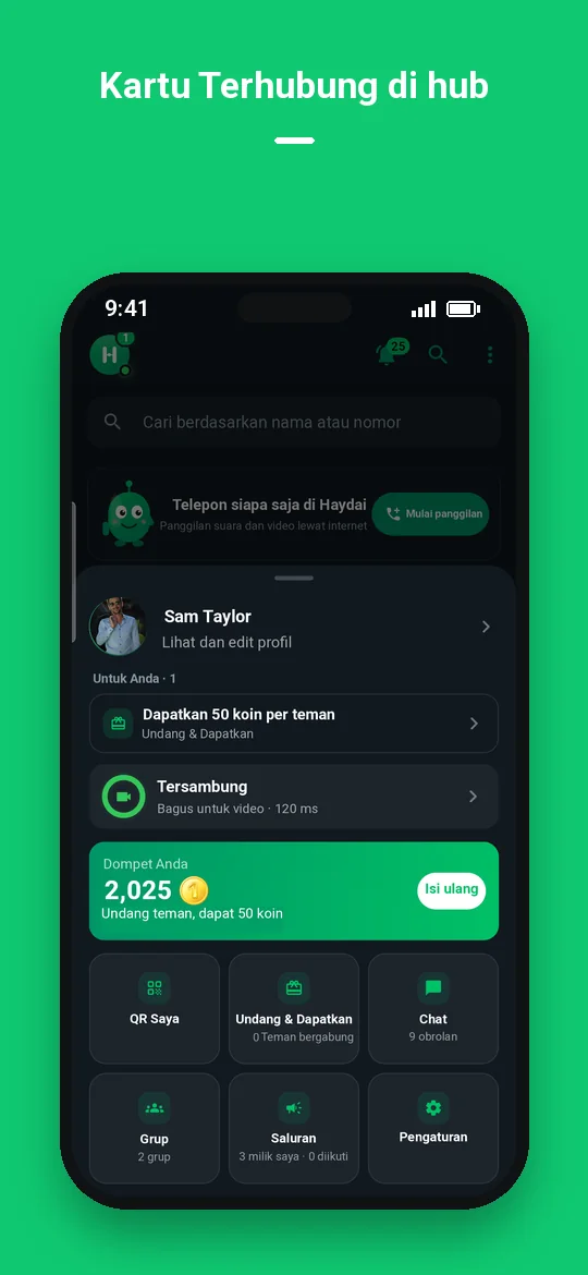 Kartu Terhubung di hub — Haydai
