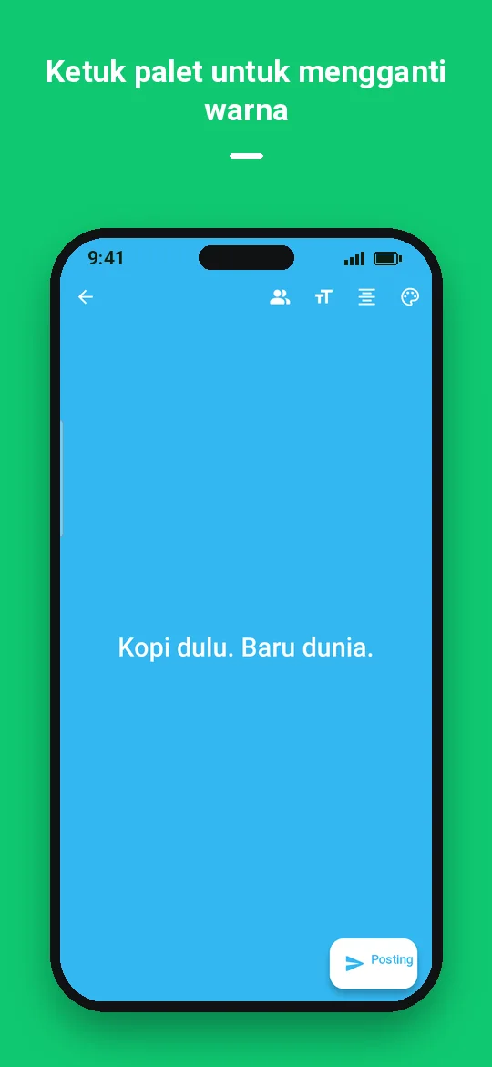 Ketuk palet untuk mengganti warna — Haydai