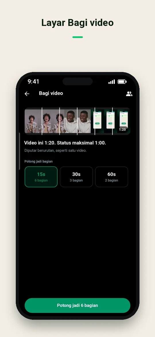 Layar Bagi video — Haydai