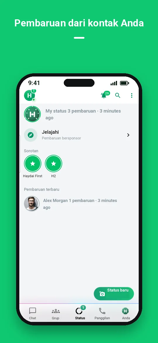 Pembaruan dari kontak Anda — Haydai