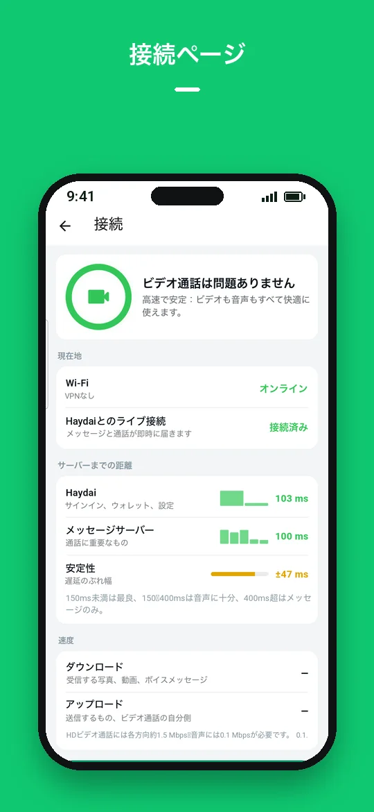 接続ページ — Haydai