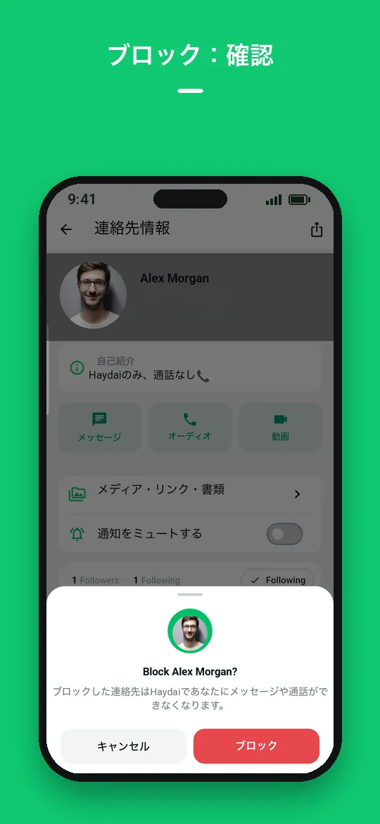 ブロック：確認 — Haydai