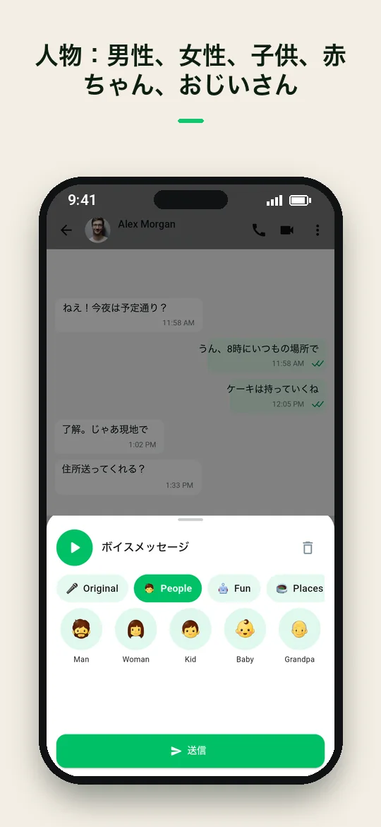人物：男性、女性、子供、赤ちゃん、おじいさん — Haydai