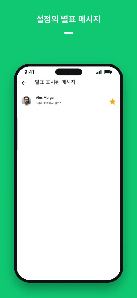 설정의 별표 메시지 — Haydai
