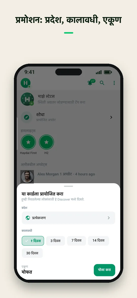 प्रमोशन: प्रदेश, कालावधी, एकूण — Haydai
