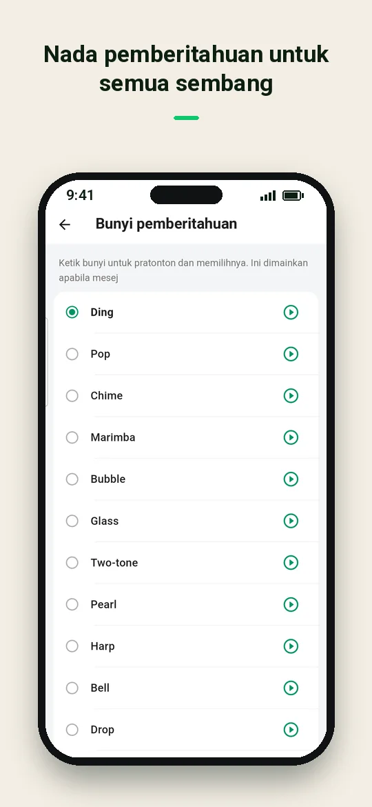 Nada pemberitahuan untuk semua sembang — Haydai